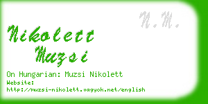 nikolett muzsi business card